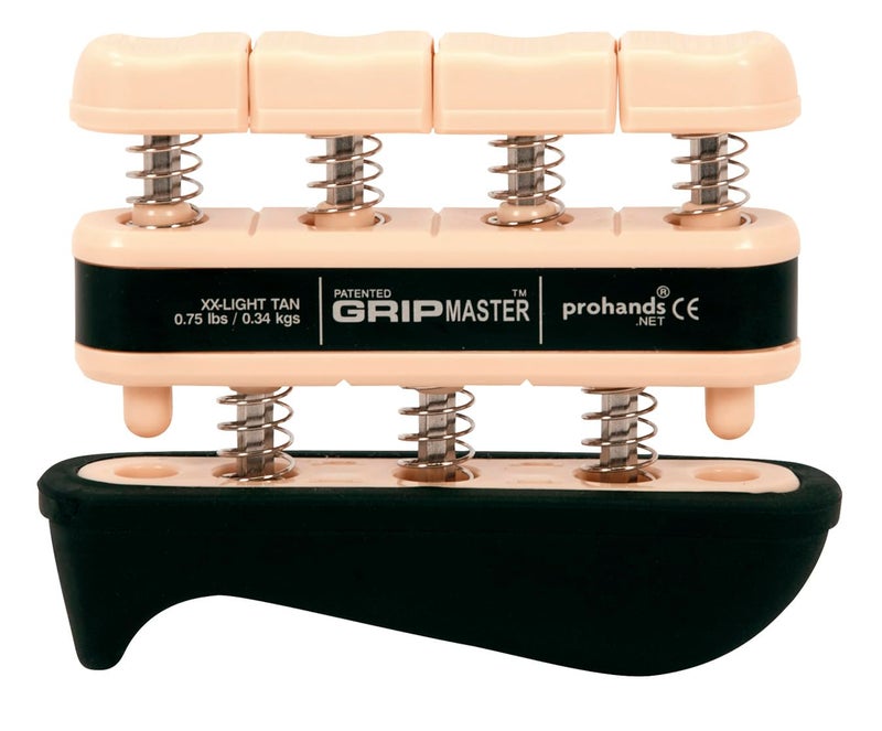 Prohands Gripmaster Rehab Hand Exerciser, Finger Exerciser (Hand Grip Strengthener), Spring-Loaded, Finger-Piston System, Added Palm Cushion, (0.75 lb XX-Light Tension, Tan-Gripmaster Rehab) - Image 1